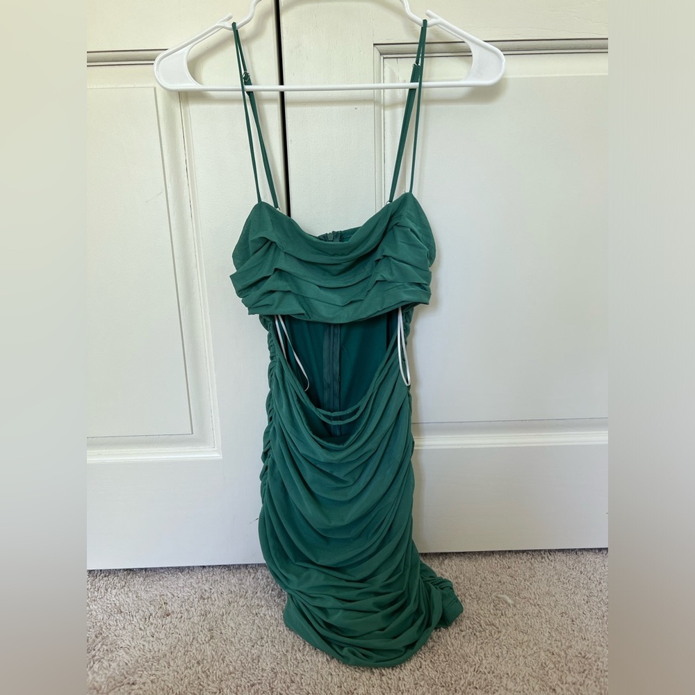 Hello Molly Green Mini Dress - Gem